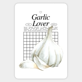 Garlic Lover - Allium sativum Gardening Healthy Herbs Magnet